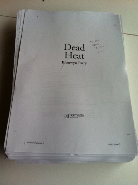Proof pages for Dead Heat